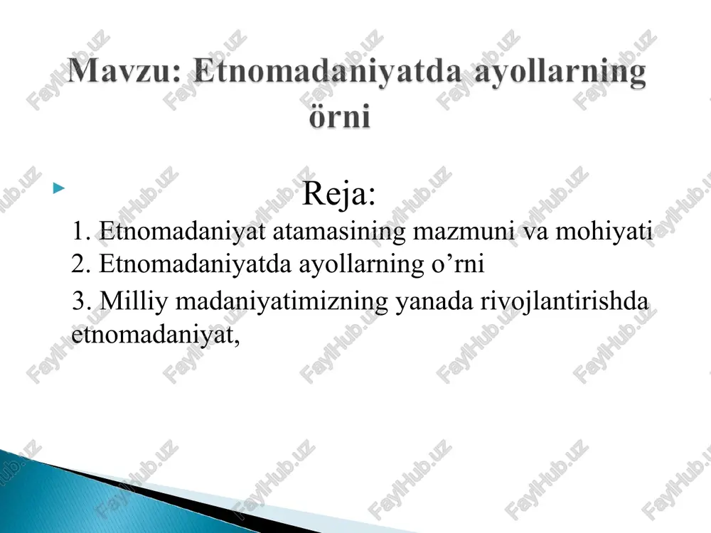 etnomadaniyatda ayollarning orni — PPT