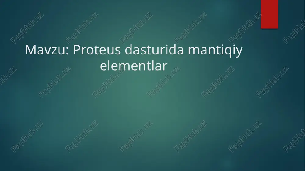 proteusdasturidamantiqiyelementlar — PPTX