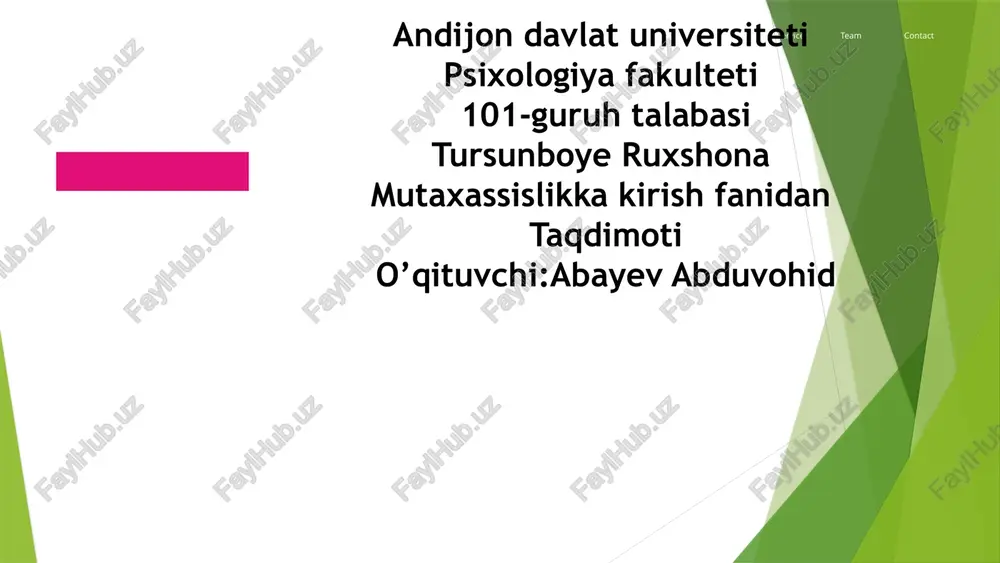 taqdimoti psixologiya — PPTX