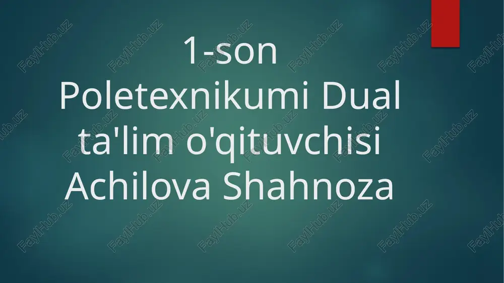 maktabgacha tarbiya yoshidagi bolalar nihartomonlama tarbiyalashda ona tilining ahamiyati — PPTX