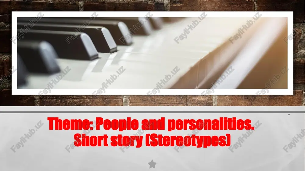people and personalities. short story — PPTX