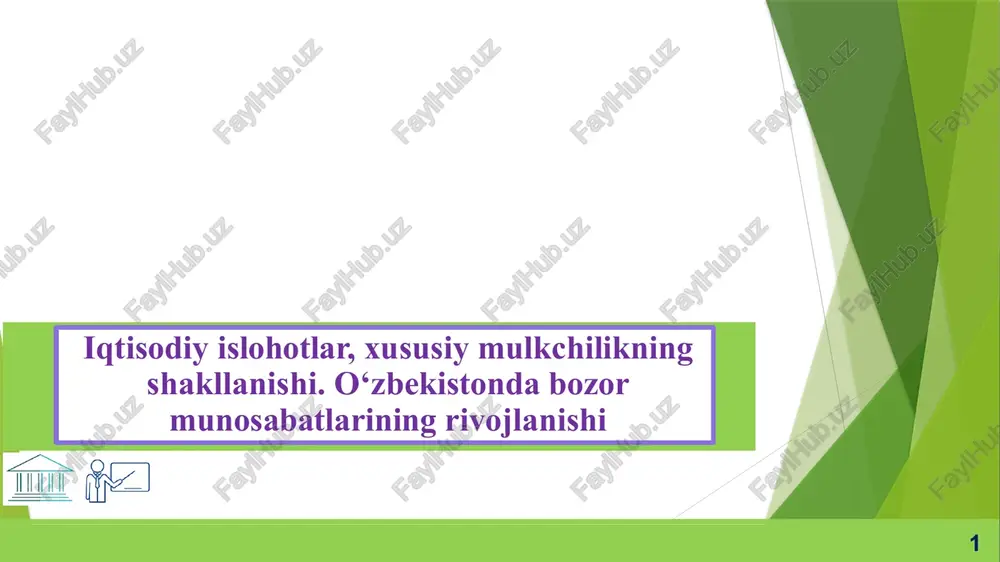 iqtisodiyislohotlar — PPTX