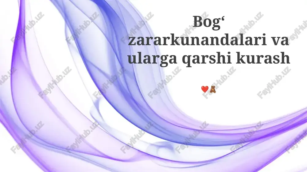 yirik o'simlik zararkunandalari — PPTX
