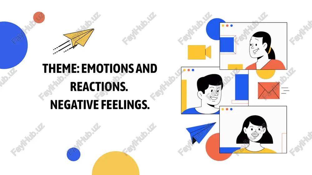emotions and reactions. negative feelings — PPTX