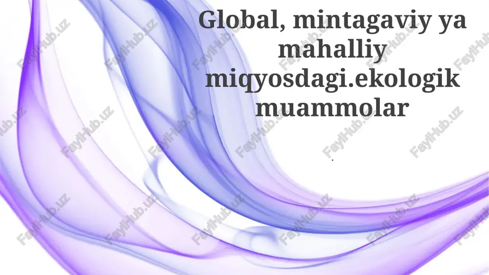 global iqlim o'zgarishi — PPTX