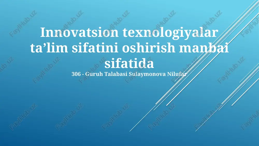 aqlli sinflar va ta'lim muhiti — PPTX
