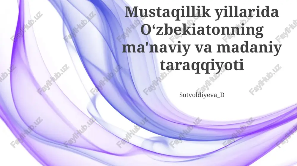 islom merosi tiklanishi — PPTX
