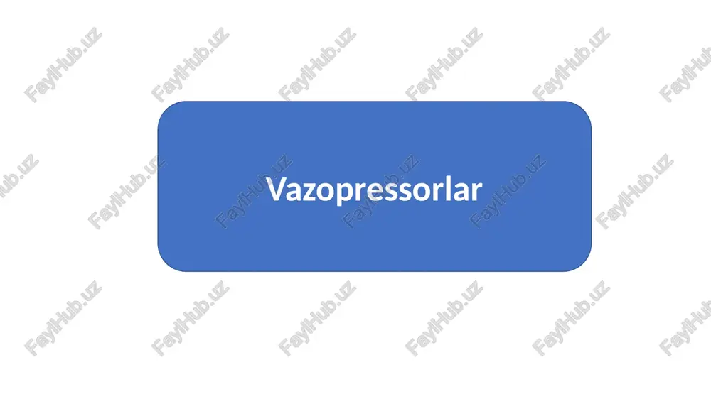 vazopressorlar — PPTX