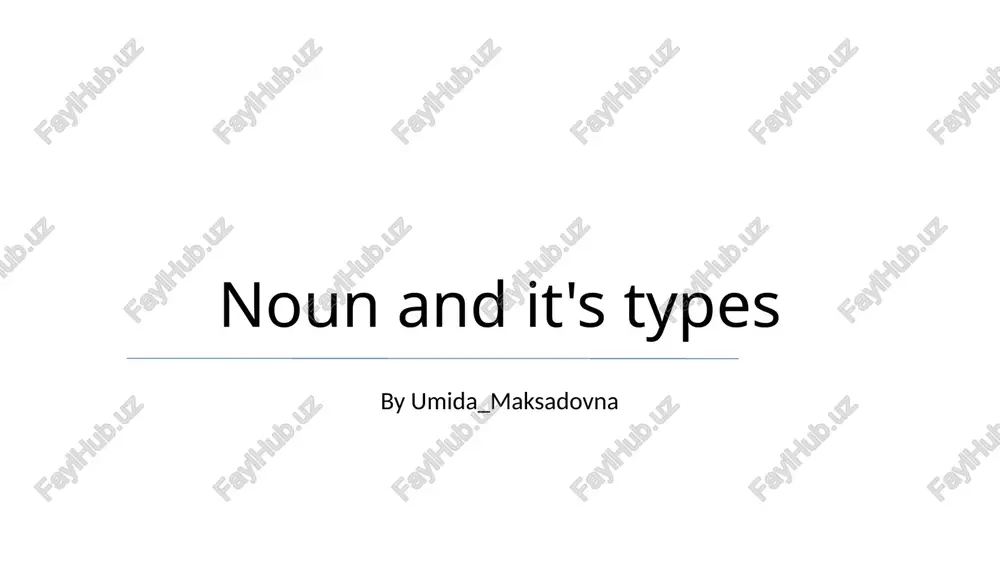 noun and it's types — PPTX