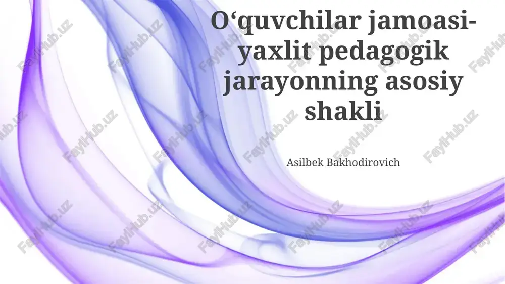 talaba jamoasi ta'rifi — PPTX