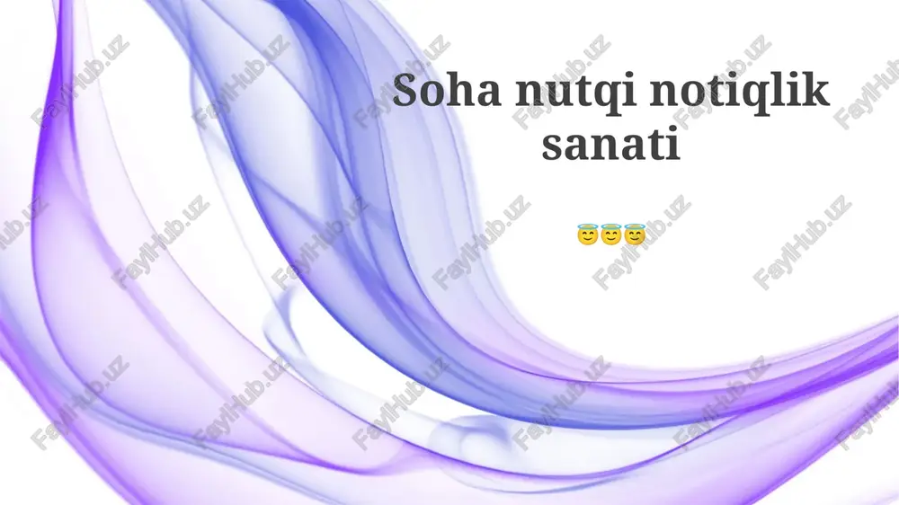 soha nutqi notiqlik sanati — PPTX