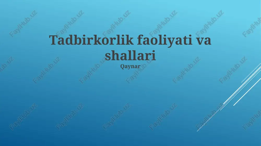 bozor tahlili va imkoniyatlar baholash — PPTX