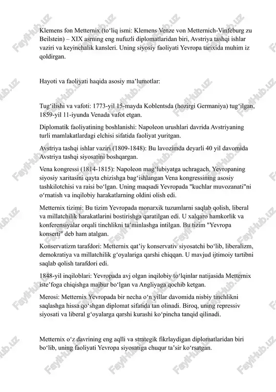 klemens fon metternix — DOCX