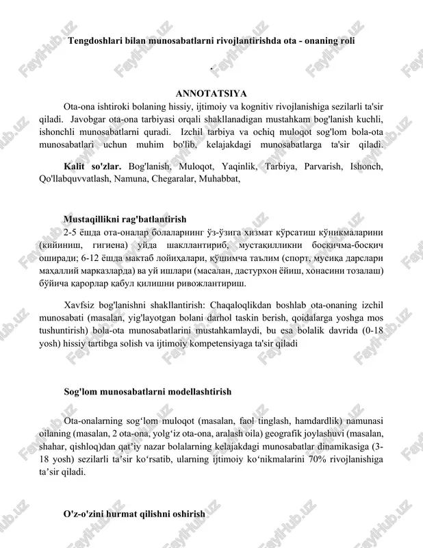 kalit so'zlar — DOCX