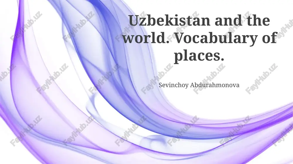 o'zbekistonning geosiyosiy chorrahasi — PPTX
