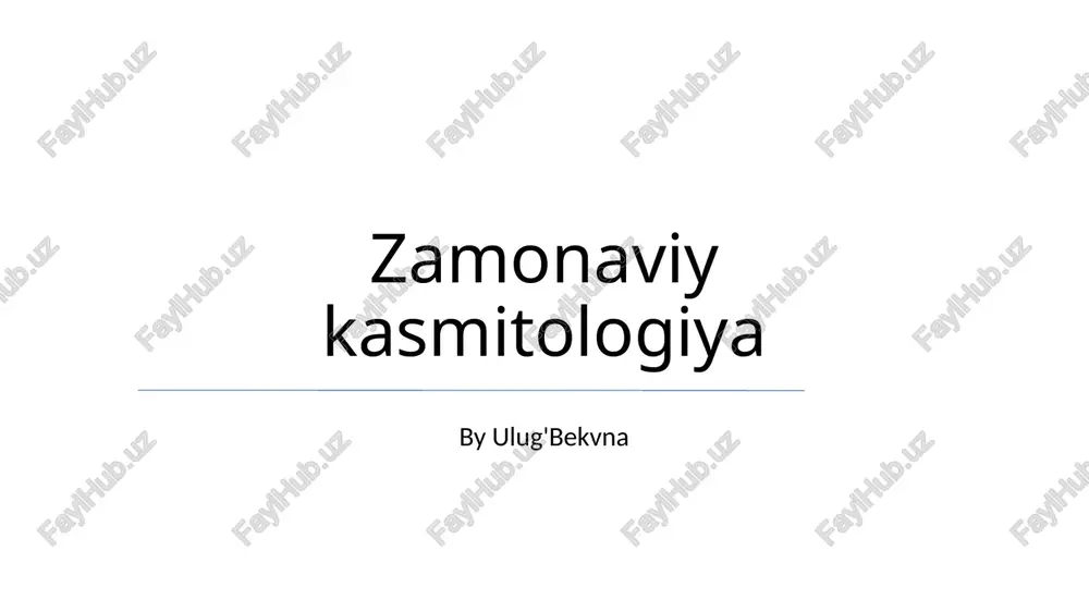zamonaviy kasmitologiya — PPTX