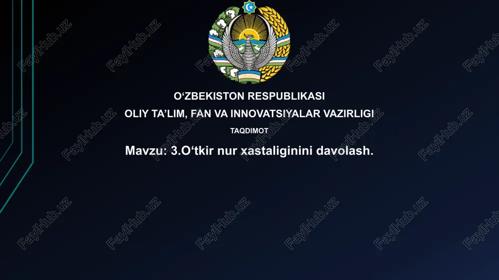 o'tkir radiatsiya kasalligining davolash — PPTX