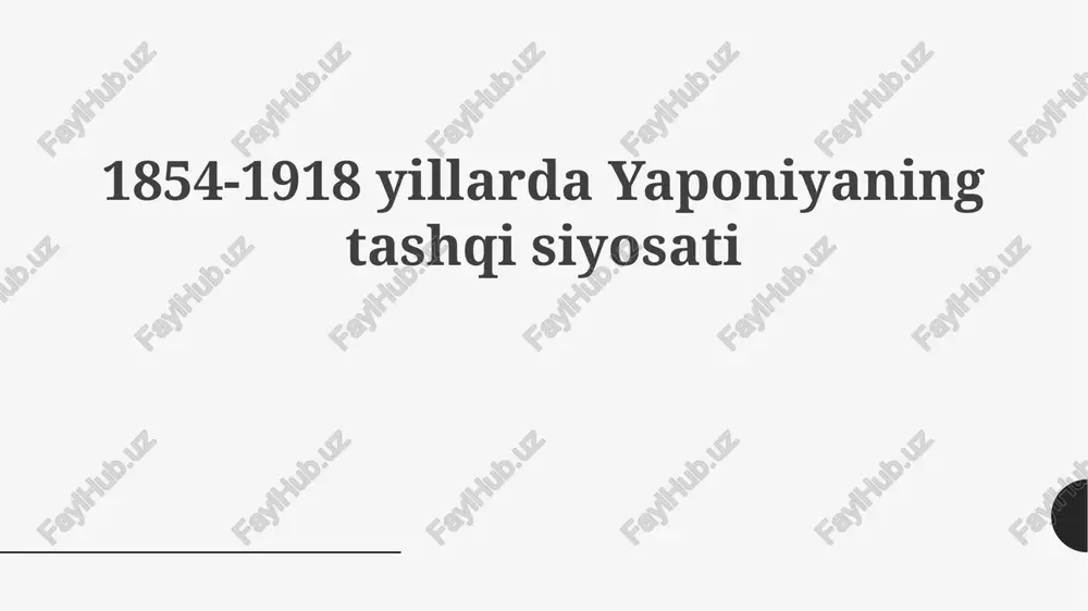 yaponiya tashqi siyosati — PPTX