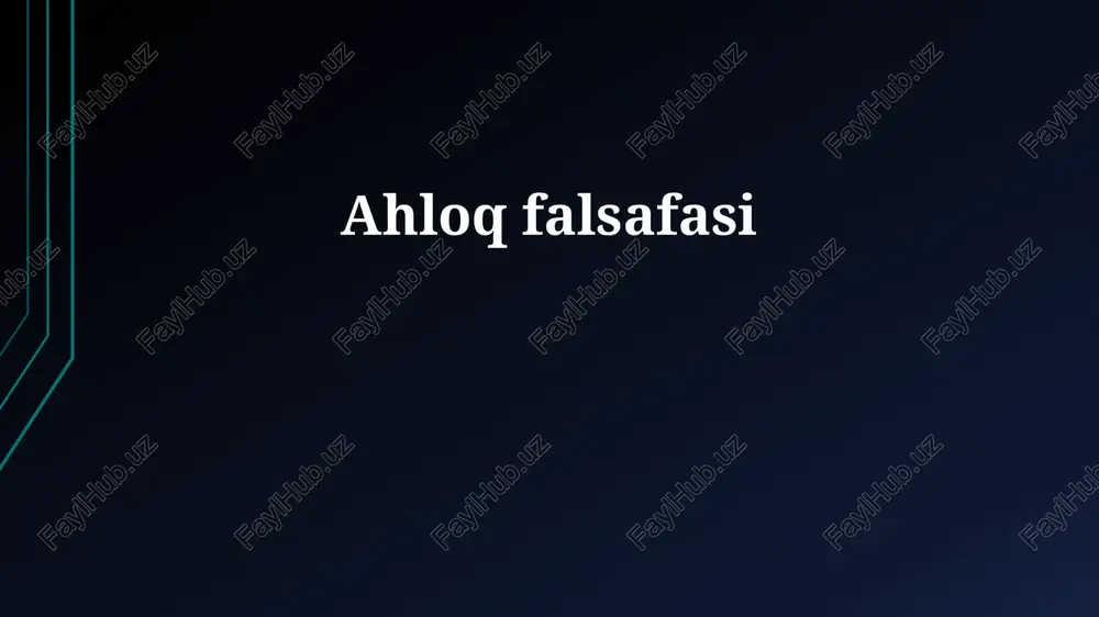 ahloq falsafasi — PPTX
