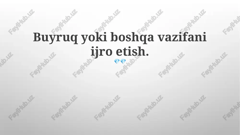 buyruq yoki boshqa vazifa — PPTX