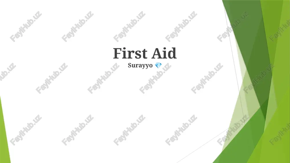 first aid — PPTX