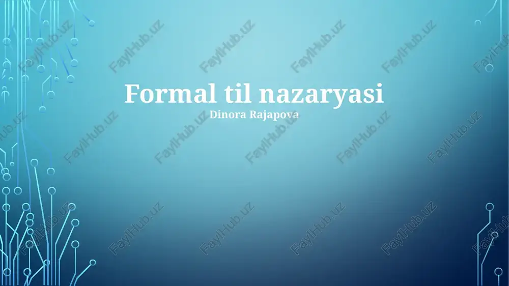 avtomatlar nazariyasi — PPTX