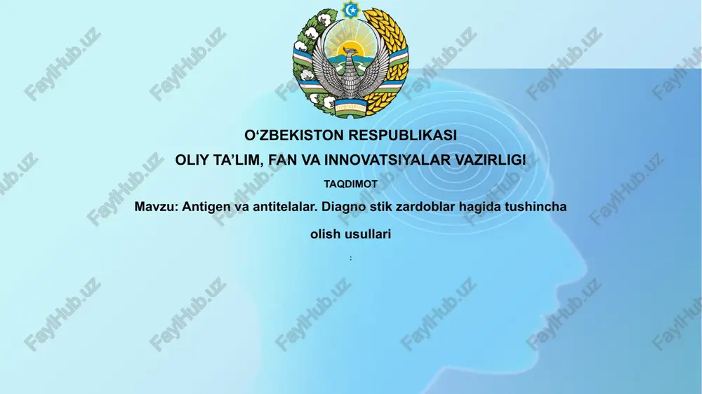 antigenvaantitelalar.diagnostikzardoblarhagidatushinchaolishusullari — PPTX