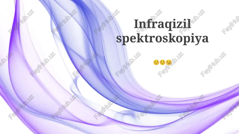 infraqizil spektroskopiya — PPTX