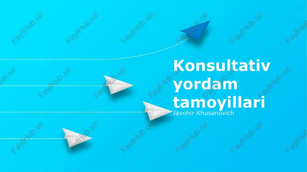 konsultativ yordam tamoyillari — PPTX