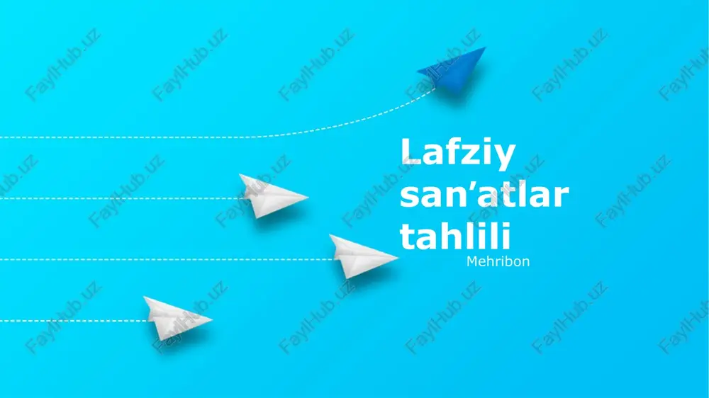 lafziy sanʼatlar tahlili — PPTX