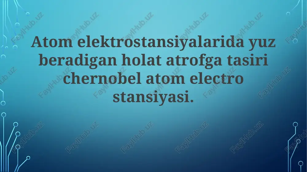 chernobil aes falokati — PPTX