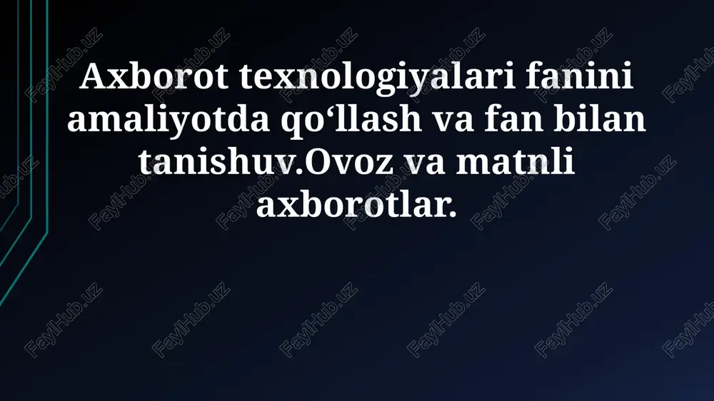 axborot texnologiyalari — PPTX