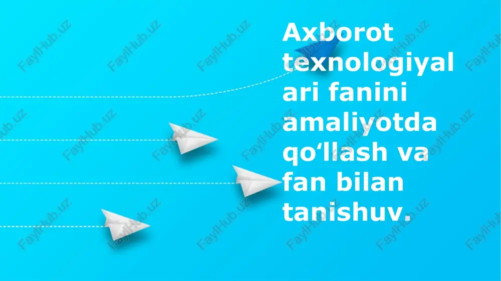 axborot texnologiyalari — PPTX