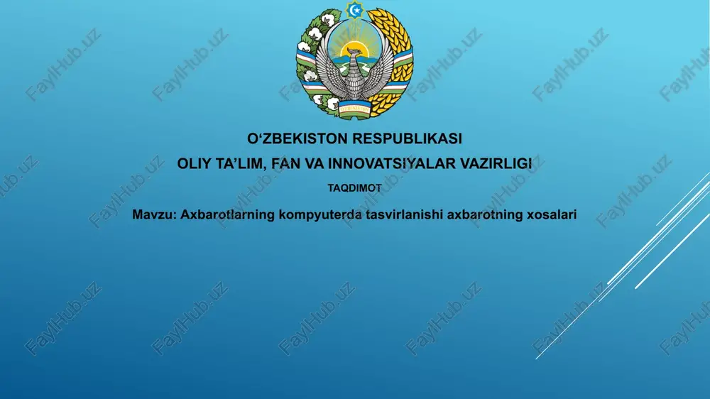 kompyuterda axborotni tasvirlash — PPTX