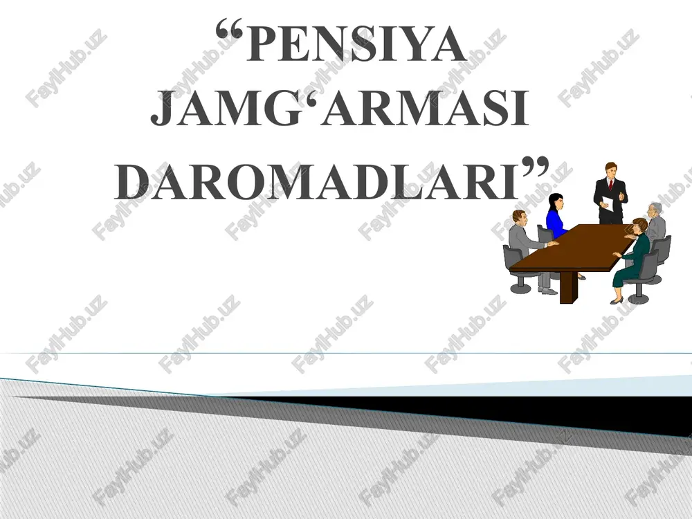pensiya jamg‘armasi daromadlari — PPTX