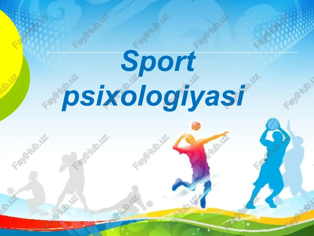 sport psixologiyasi — PPTX
