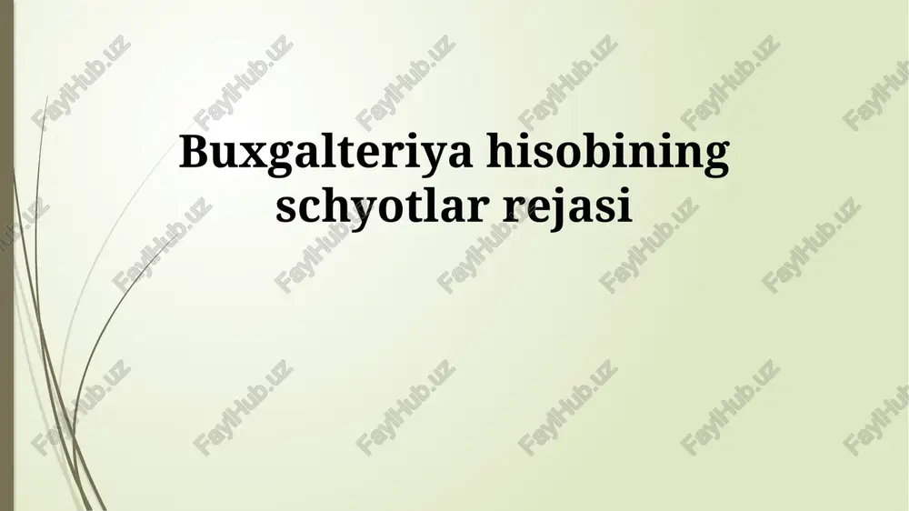 hisoblar rejasi — PPTX