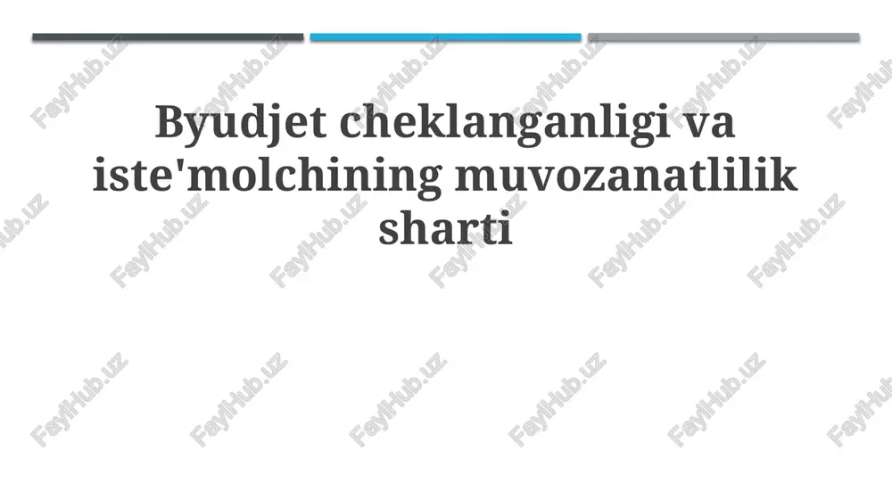 byudjet cheklovi — PPTX