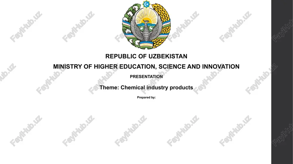 chemical industry overview — PPTX