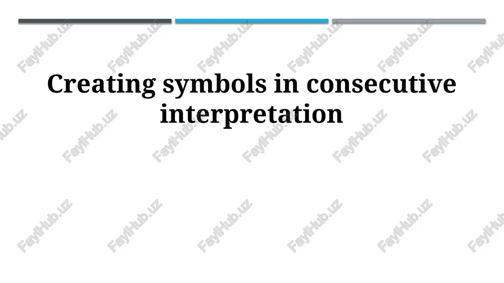 creating symbols in consecutive interpretation — PPTX