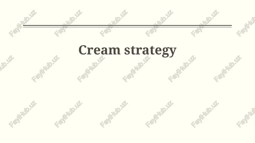 cream strategy — PPTX