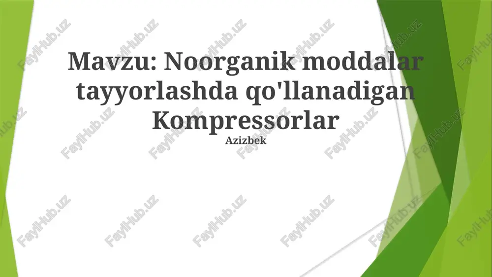 kompressorlar — PPTX