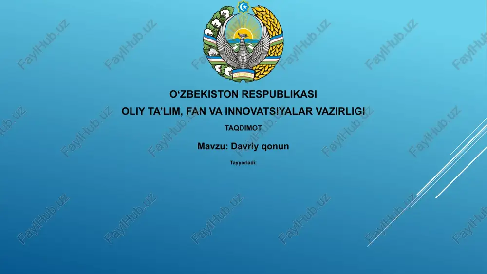 davriy qonun — PPTX