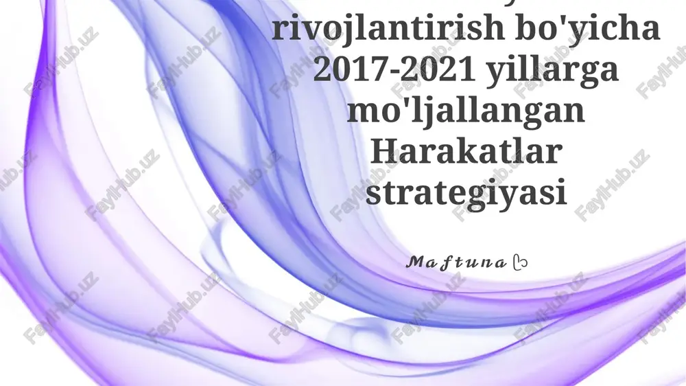harakatlar strategiyasi — PPTX