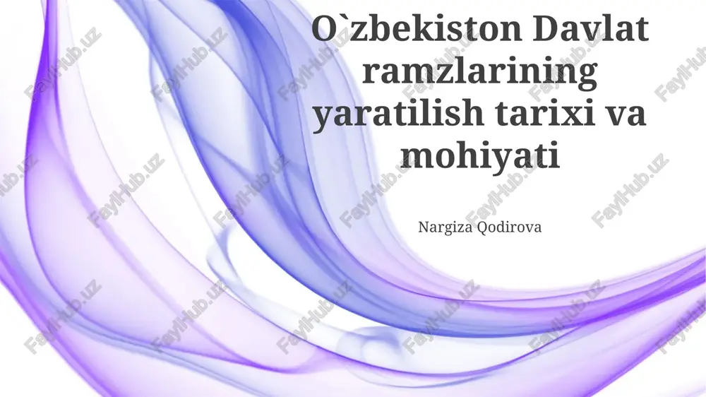 o`zbekiston davlat ramzlarining yaratilish tarixi va mohiyati — PPTX