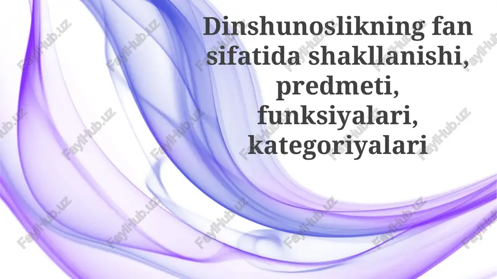 diniy tadqiqotlar — PPTX