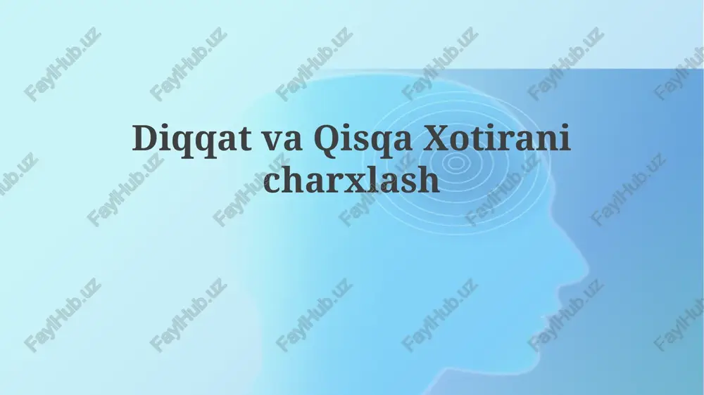 diqqatvaqisqaxotiranicharxlash — PPTX