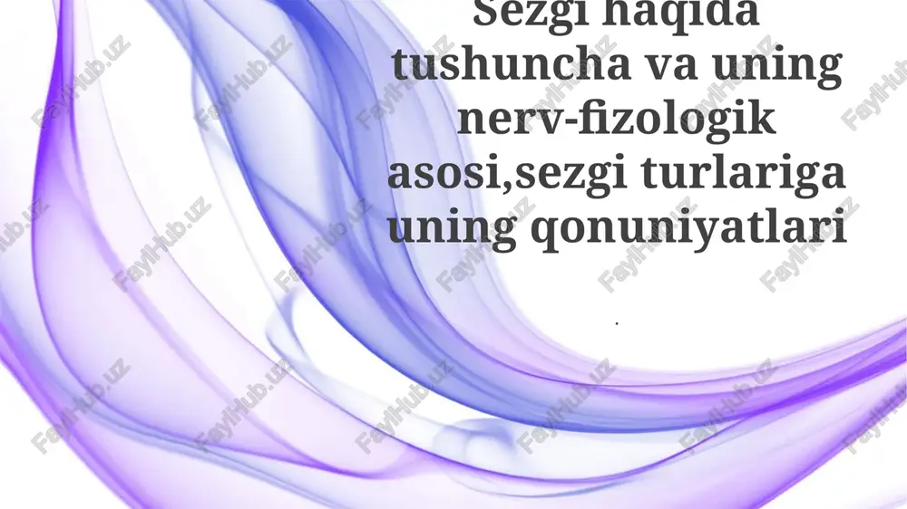 his-tu va sezgi qonunlari — PPTX