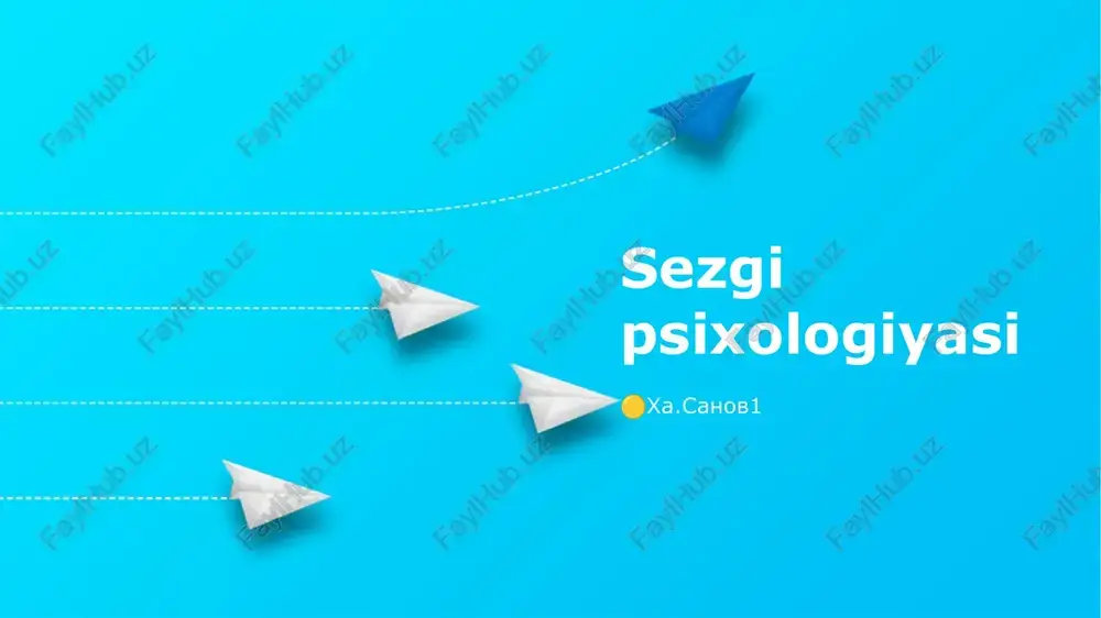 sezgi psixologiyasi — PPTX