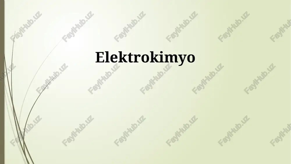 elektrokimyo — PPTX